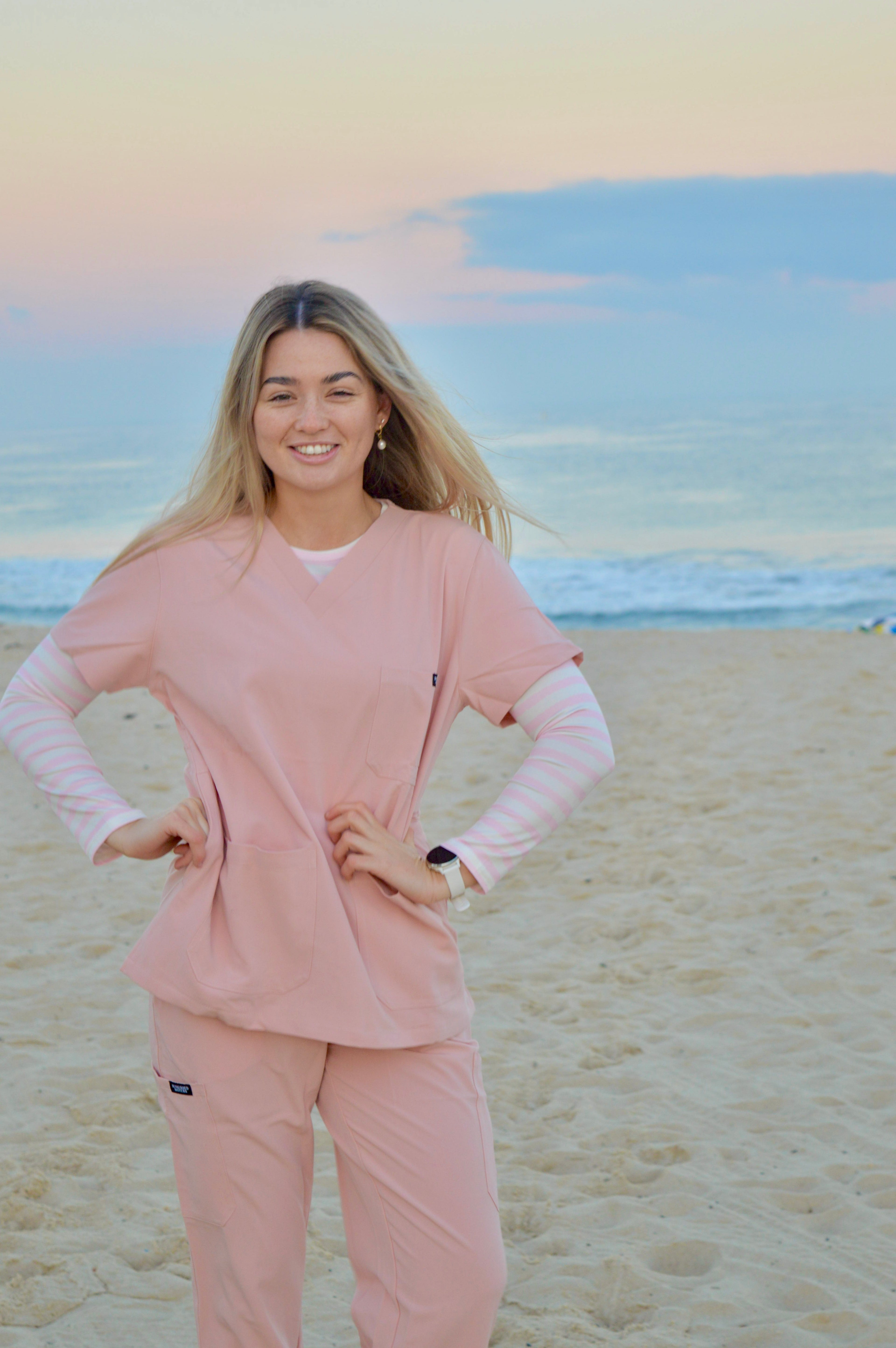 Blushing Coral Scrub Set